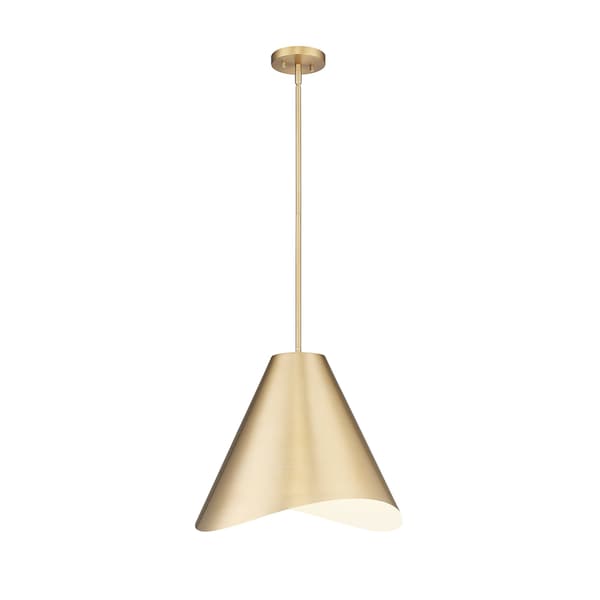 Z-Lite Aria 1 Light Pendant, Modern Gold/Modern Gold & Inner White, 18 In W x 16 In H 1952P18-MGLD - main