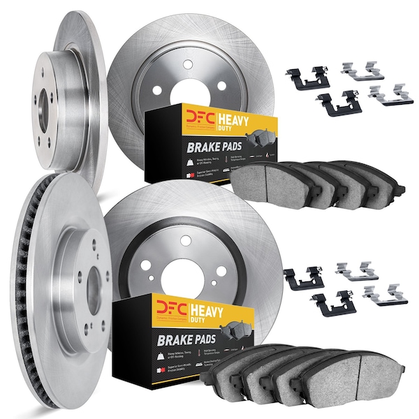 Dynamic Friction Co DFC Brake Rotor- Heavy Duty Brake Pad includes Hardware 6214-54020 - main