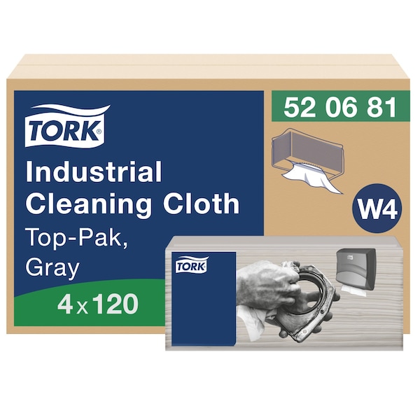 Tork Bucket System Refill, 1/4 Fold, Gray, PK4 520681 - main