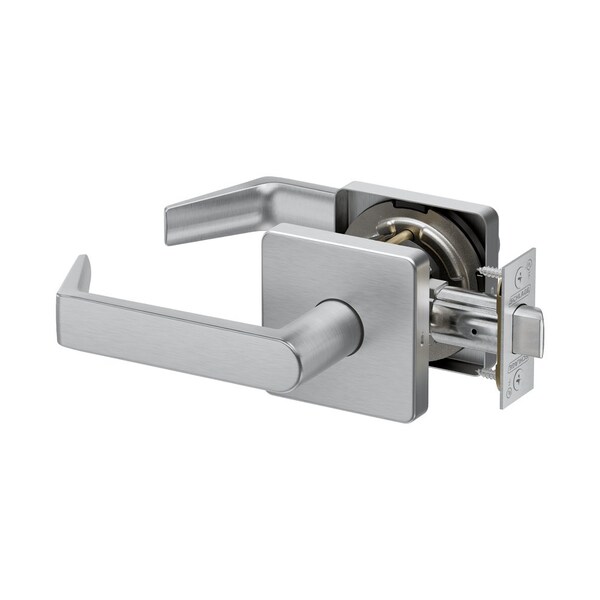 Schlage Grade 2 Passage Tubular Lock, Non-Keyed, Rhodes Lever, D Rose, Satin Chrome Finish PT10 RHOD 626 - main