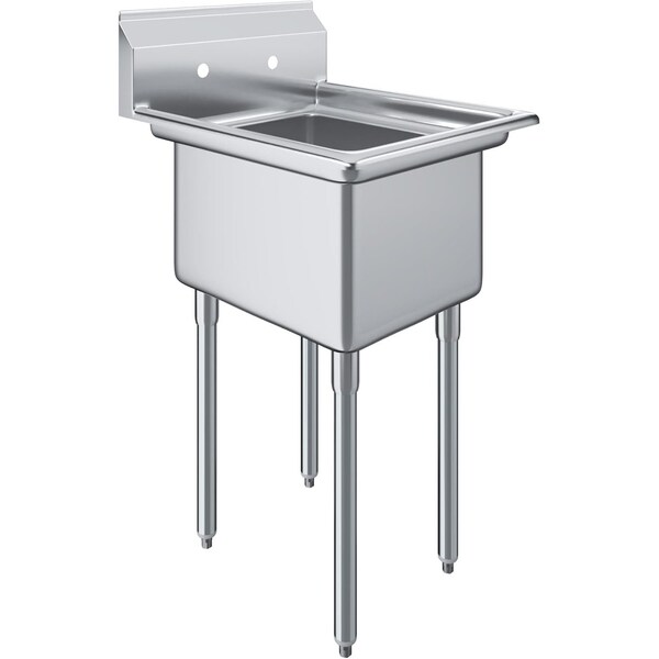 Amgood 26 in. x 22 in. Stainless Steel One Compartment Sink with 16 in. x 20 in. x 12 in. Bowl AMG SINK S1C-162012-NF-Z - main