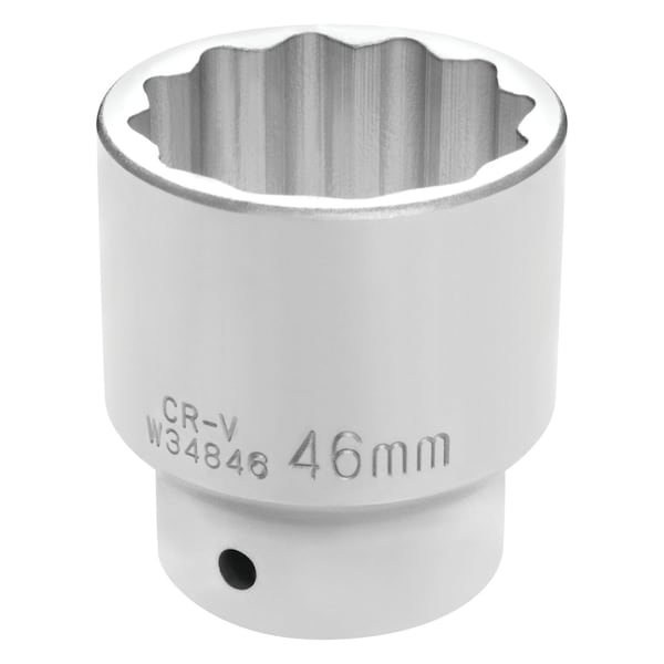 Performance Tool 3/4 in. Dr. 46mm Socket, 12pt, Fastener Rounding Protection, CrV W34846 - main