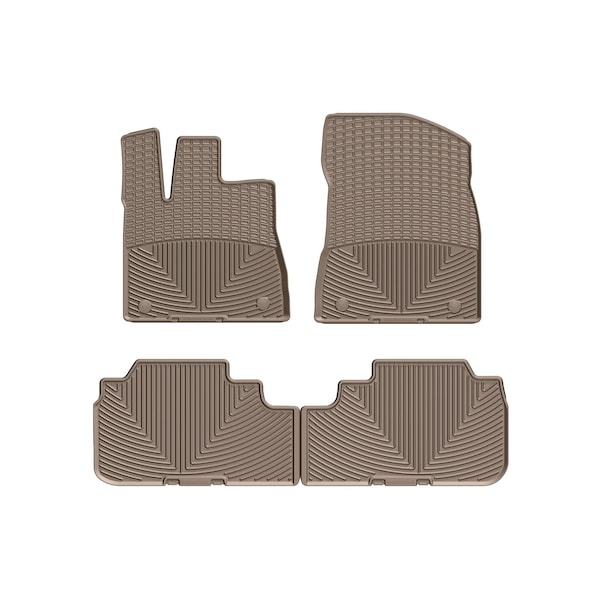 Weathertech Tan, Front and Rear All Weather Floor Mats W421TN-W422TN - main