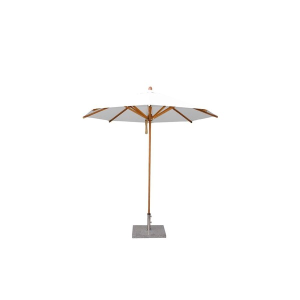 Bambrella 13' Round Bamboo Market Umbrella w/2.25" Pole Diameter-Blue Canopy 4.0m R-L-BL - main