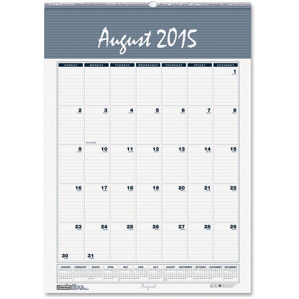 House Of Doolittle Bar Harbor Academic Wall Calendar, 12in x 17in, PK2 352 - main