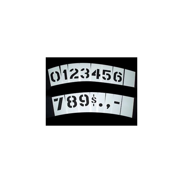 Marsh Number Stencil Set, 16 Pieces, 2 in, Number, Mylar Plastic, White CCSMYN2 - main