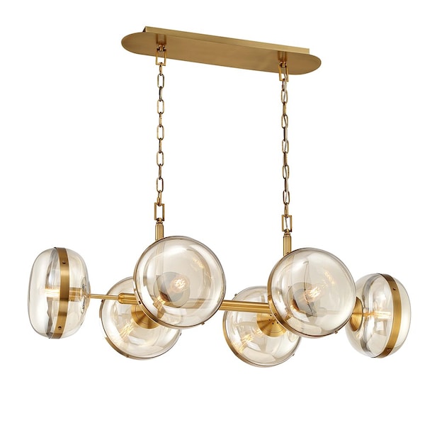 Eurofase Ferro Contemporary LED Chandelier, 1-Light, 2650 Lumens, Gold 38130-014 - main