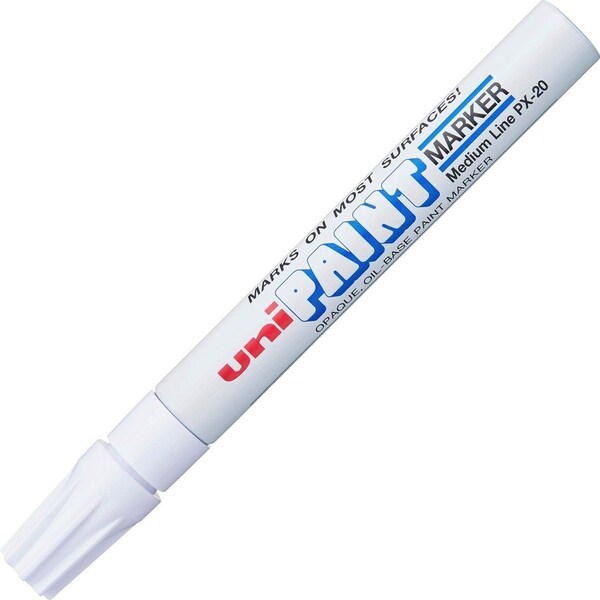 Uni-Ball UniPaint PX20 OilBased Medium Point Marker, White UBC63613 - main