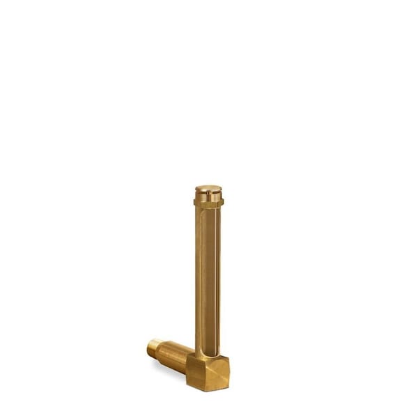 Oil-Rite Vented Long Elbow Brass Gauge - 4 13/32in., 3/8in. Male NPT, 5/8in. dia B1150-2 - main