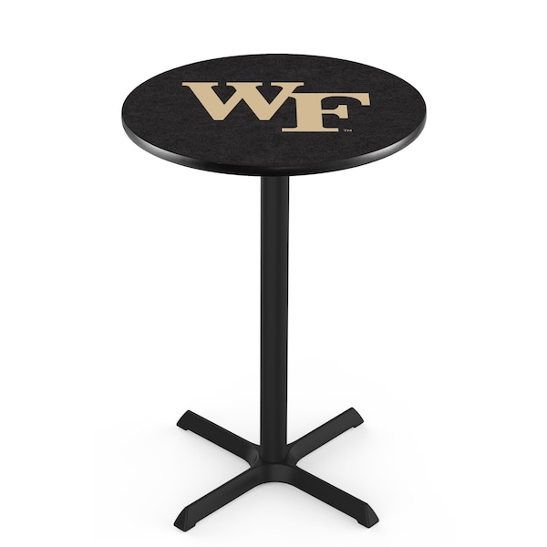 Holland Bar Stool Co 42" Blk Wrinkle Wake Forest Pub Table, 36" dia. Top L211B4236WakeFr - main