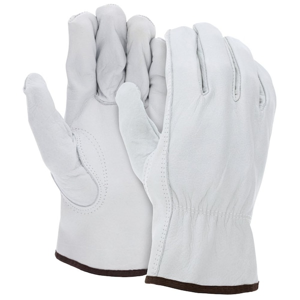 Mcr Safety Arm Protection Gloves, X-Large, ANSI Heat Level: 2, White, Slip-On/Open Cuff 3313XL - main