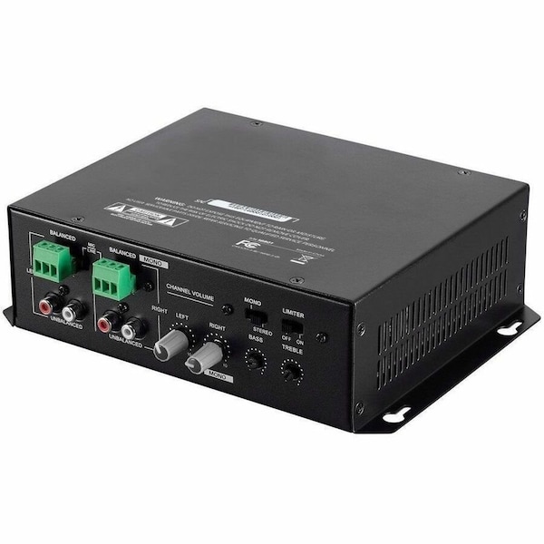 Monoprice Commercial Audio 120W 2ch Mixer Amp (No Logo) 18801 - main