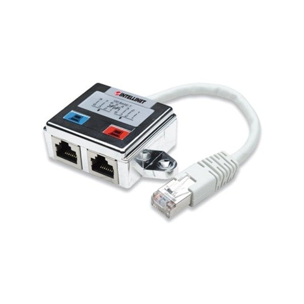 Intellinet Network Solutions 2-Port RJ45 Ethernet Splitter/Combiner, Female to Male, FTP 504195 - main