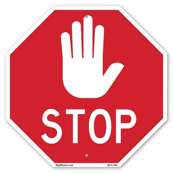 Signmission Stop, 6 Inch X 6 Inch, Plastic Sign OC-P-6-295 - main