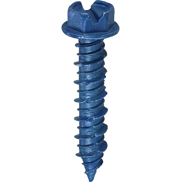 Dottie Concrete Screw, 1/4" Dia., Hex, 1-1/4 in L, Carbon Steel Blue Xylan, 100 PK 14H114 - main