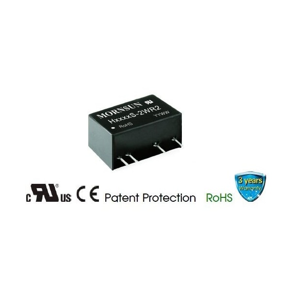 Mornsun DC-DC Converter, Single output 2W V, 13.5-16.5V input H1505S-2WR2 - main