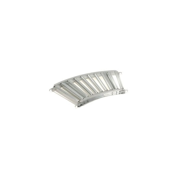 Omni Metalcraft Omni Metalcraft 1-3/8" Dia. Aluminum Roller Conveyor Curved Section RAHC1.4-18-3-45 - main