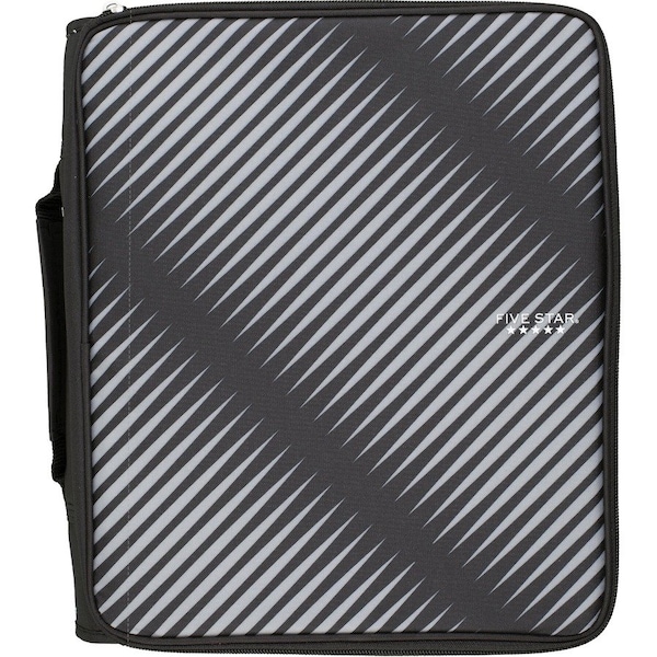 Mead Products 2 in. 3 Rings Zipper Binder, Black & Gray 72536 - main