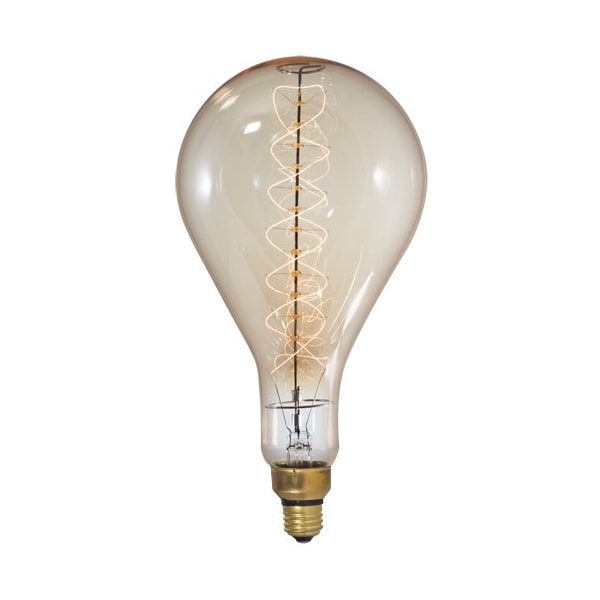 Bulbrite Grand Nostalgic Collection 60w Dimmable Pear Shape Oversized Decorative Med (E26) Base, 2200K Amber 137101 - main