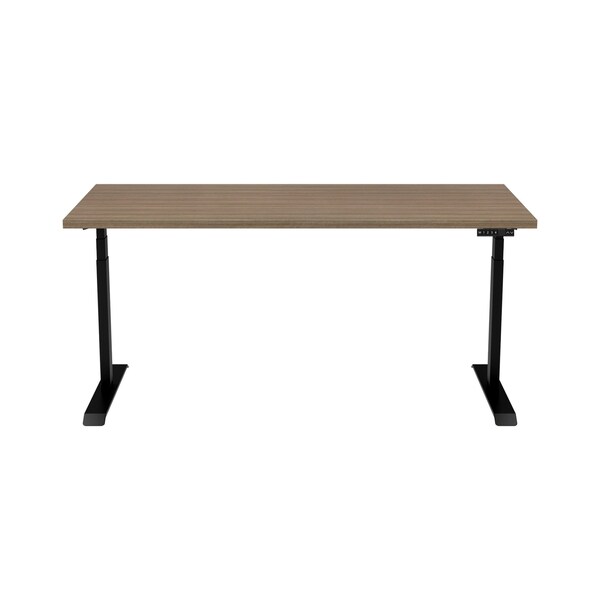Homeroots 48" Wood Brown and Black Writing Desk 524934 - main
