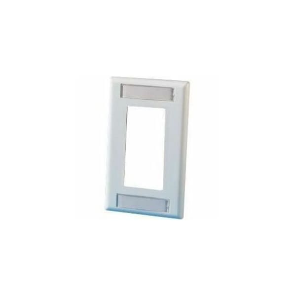 Ortronics DECORA FACEPLATE STYLISTIC, SINGLE-GANG TRACJACK SERIES, FOG WHITE 40300270 - main