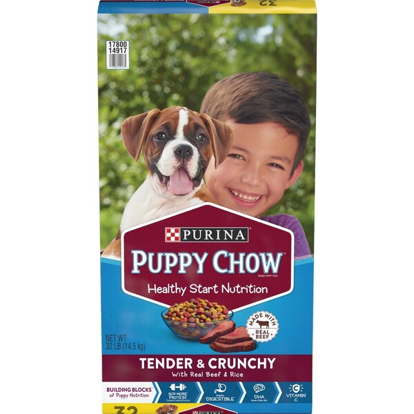 Purina Puppy Chow Tender & Crunchy 32 Lb. Beef Flavor Dry Puppy Food 178112 - main