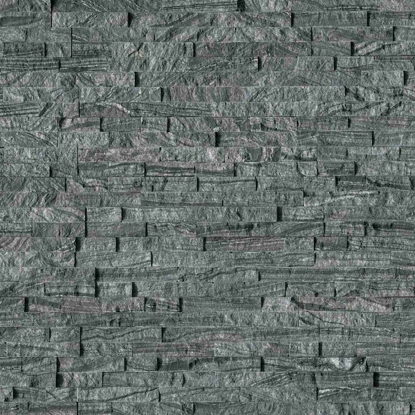 Msi Glacial Black Splitface Ledger Panel SAMPLE Natural Marble Wall Tile ZOR-PNL-0034-SAM - main