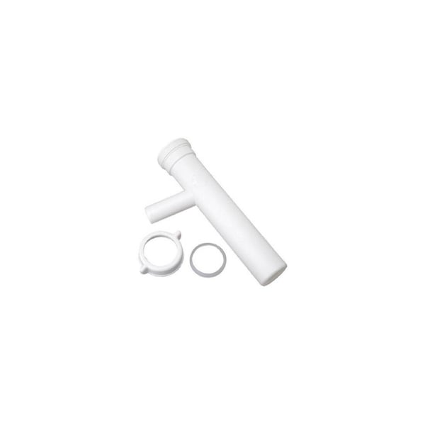 Master Plumber Dishwasher Branch Tailpiece, White Plastic, 8-In. 495-762 - main