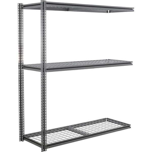 Global Industrial 3 Shelf, Heavy Duty Boltless Shelving Z Beam Add On, 72Wx48Dx96H, Wire Deck B3153780 - main