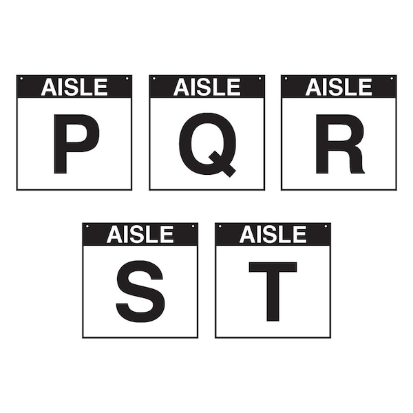 5S Supplies Warehouse Aisle P-T Sign - 12in x 12in - SINGLE - NONE - PVC AISLE-P-T-12X12-SINGLE-NONE - main