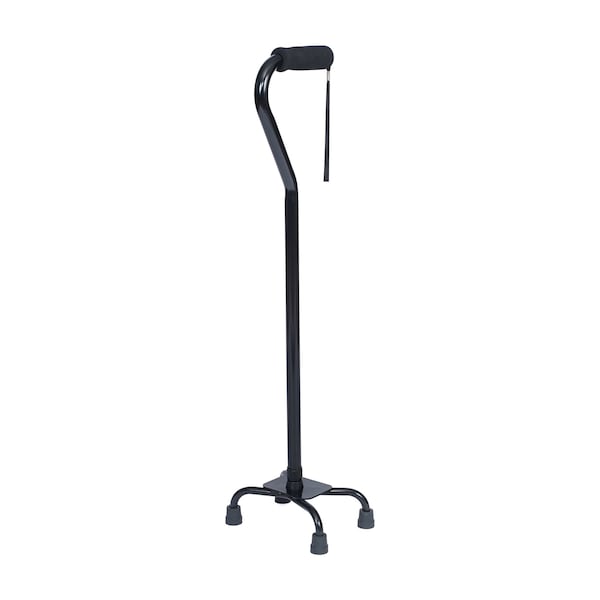 Flash Furniture HERCULES Adjustable Quad Cane w/Comfort Grip Foam Padded Handle, Large 4-Pronged Base, Black DC-HY7401L-BLK-GG - main