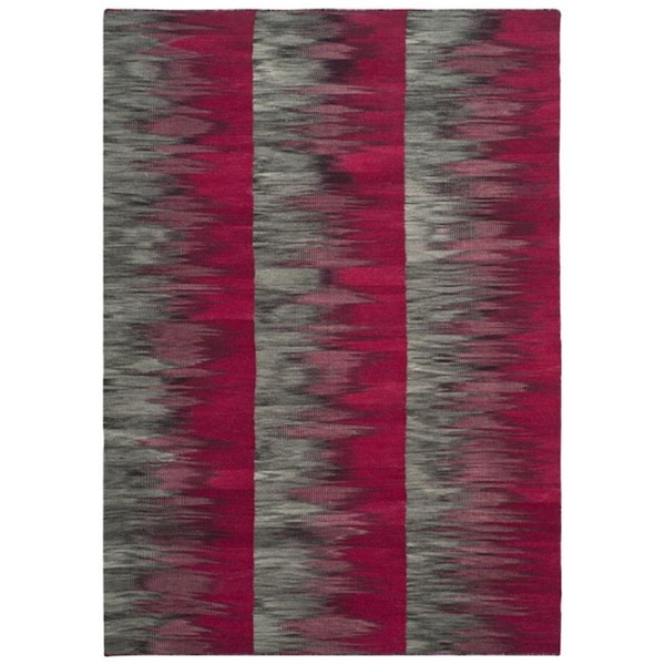 Safavieh Kilim Medium Rectangle Area RugFuchsia & Grey 5 x 8 ft. KLM819D-5 - main
