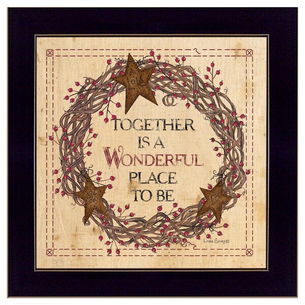 Homeroots Together is a Wonderful Place to Be Ready to Hang Black Framed Print Wall Art 405165 - main