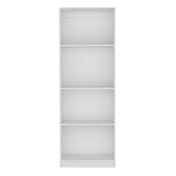 Homeroots 71" White Wood Four Tier Bookcase 546592 - main