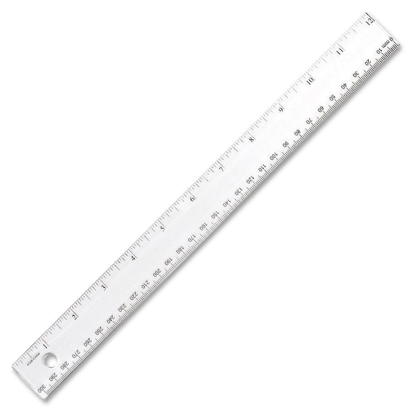 Westcott Rulers, 12" Plastic Ruler - Clear 45012 - main