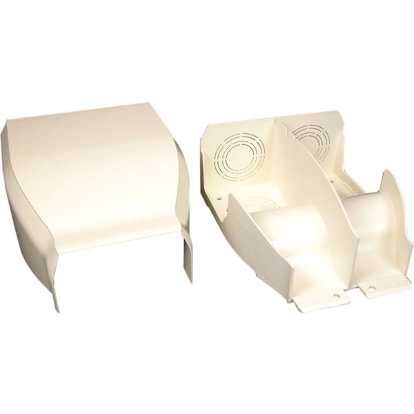 Legrand Divided Entrance End, CableSmart 40N2 Series, 1 Channel, 8.56 in W, 2 in H, 7.31 in L, White 40N2F21WH - main