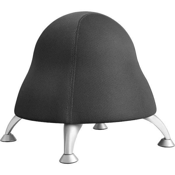 Safco Ball Chair Runtz Ball Chair, Licorice BL, No Arms, 17" Height, Fabric, Black 4755BL - main