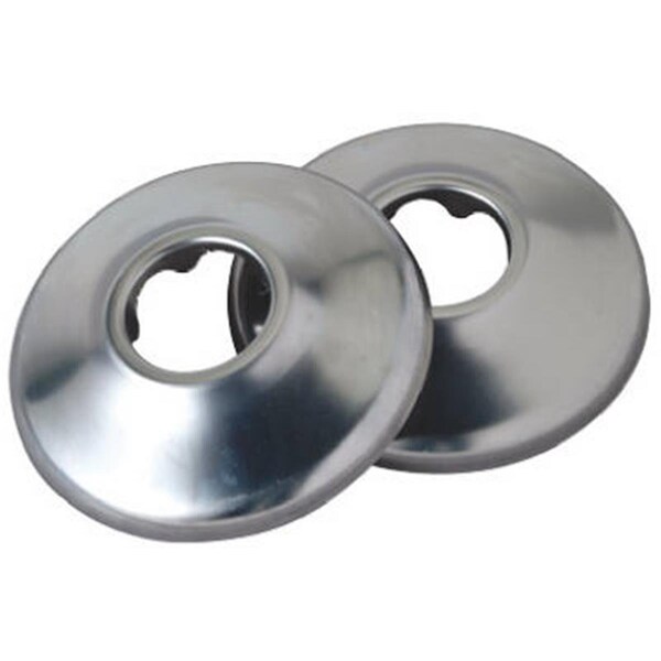 Highkey 0.37 in. Master Plumber Chrome Finish Flange, 2PK LR584602 - main