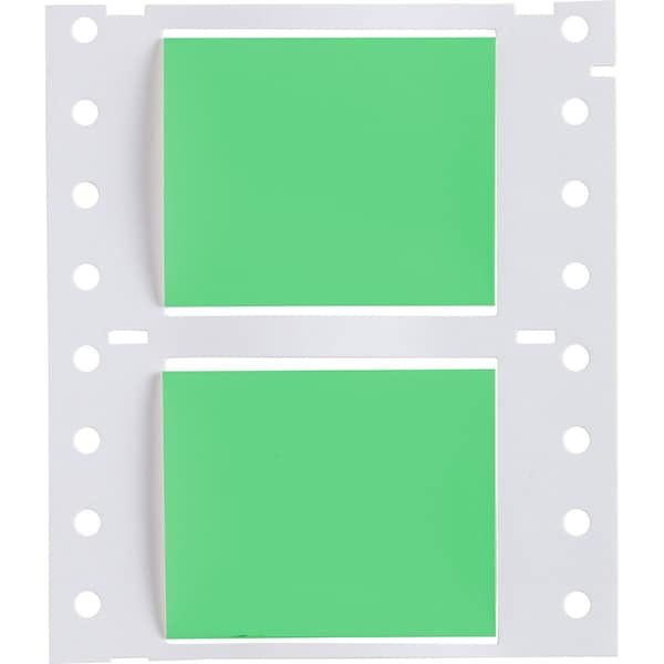 Brady PermaSleeve HX Heat Shrink Double Sided Wire Marking Sleeves, 1 in. Dia x 2 in. W, Green, Roll of 2500 2HX-1000-2-GR-J - main