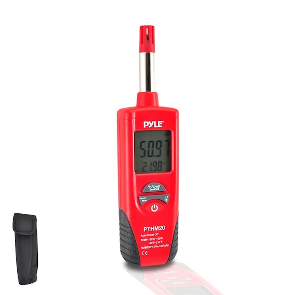 Pyle Meters Indoor Humidity and Temperature Monitor, Portable Digital Hygrometer Thermometer PTHM20 - main