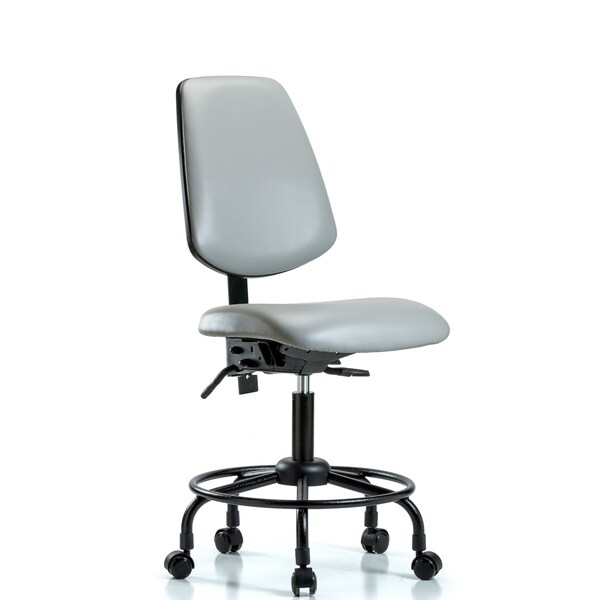 Blue Ridge Ergonomics Desk Chair No Arms, 21" to 26" Height, Vinyl, Dove BR-VDHCH-MB-RT-T0-A0-RC-8567 - main