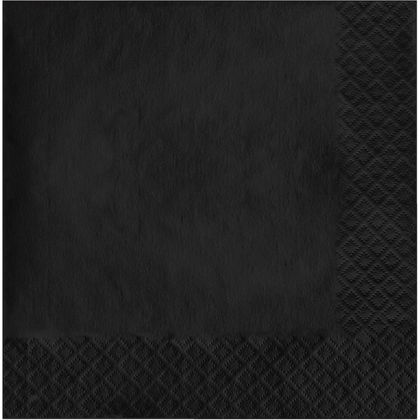 Touch Of Color Black Napkins, 6.5", 900PK 369134 - main