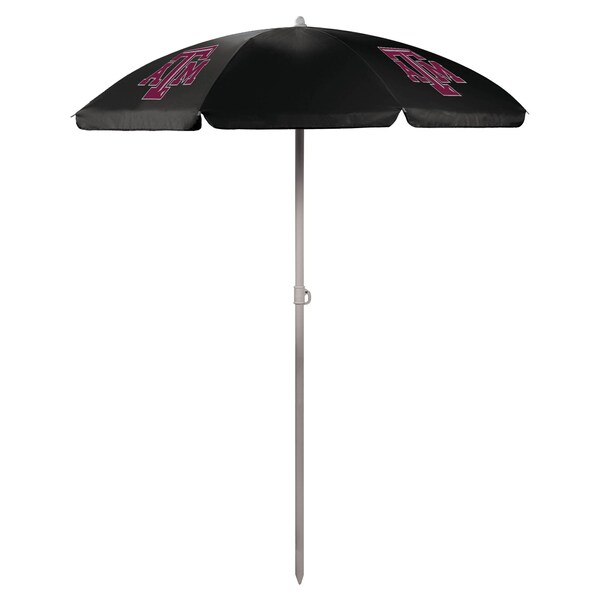 Picnic Time Family Of Brands NCAA Texas A&M Aggies Outdoor Canopy Sunshade Beach Umbrella 5.5' - Small Patio Umbrella 822-00-179-564-0 - main