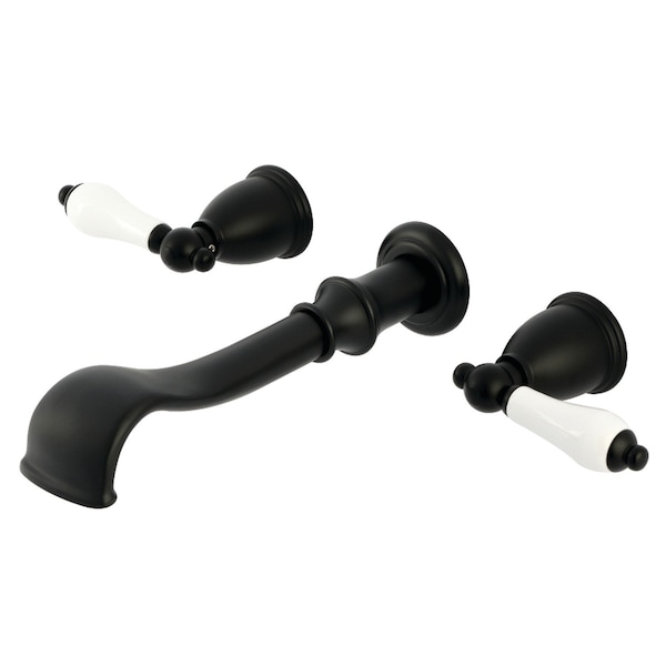 Kingston Brass Two-Handle Wall Mount Tub Faucet, Matte Black KS5020PL - main