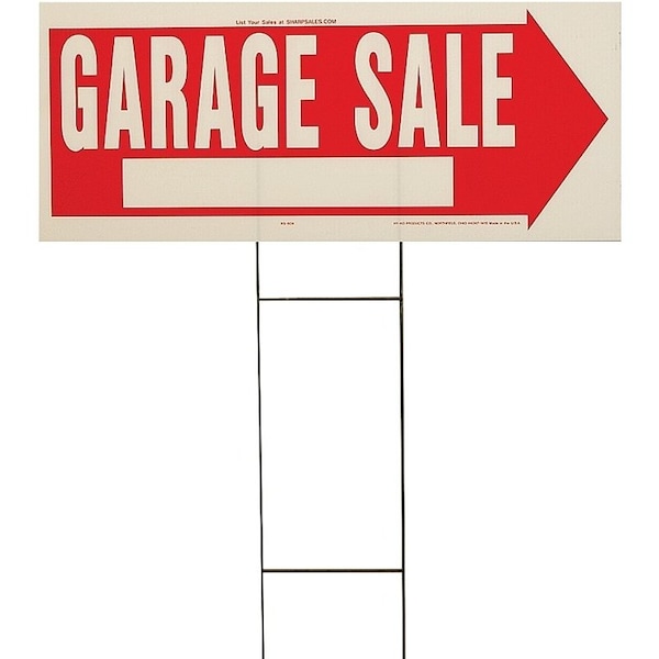 Hy-Ko Lawn Sign Garage Sale 10X24In RS-804 - main
