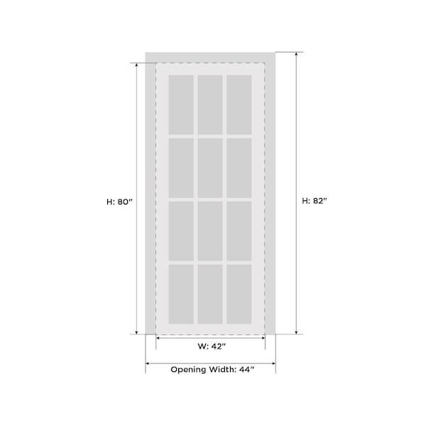 Sartodoors Solid French Door Frosted Glass White 42x80 Solid Core Modern Interior QUADRO4266ID-WS-42 - main