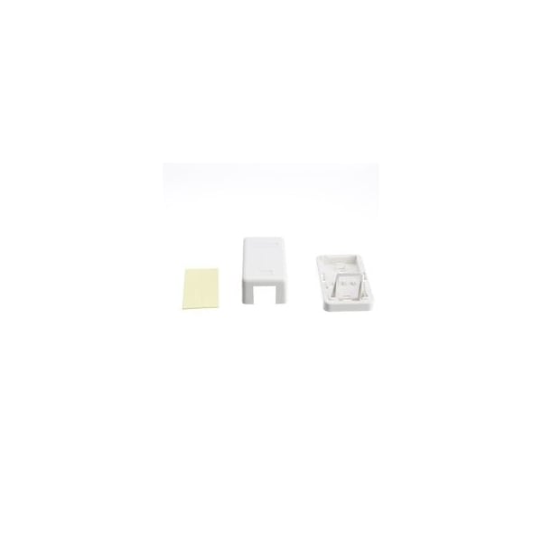 Cable Wholesale Blank Surface Mount Box for Keystones, 1 Port, White 300-314SE - main