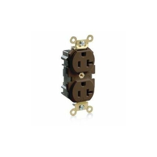 Leviton Straight Blade Receptacle, 5-20R, 20 A, 125V AC, 2 Pole, 3 Wire, Flush Mount, Self-Grounded M5362 - main