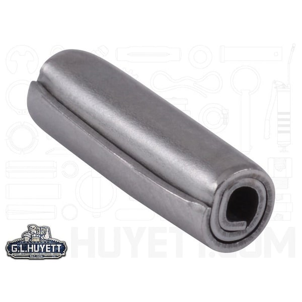 Huyett Coiled Spring Pin, Heavy Duty, Nickel Plated 302/304 Stainless Steel, 0.156 in Dia x 0.500 in Length SPC3P-156-0500H - main