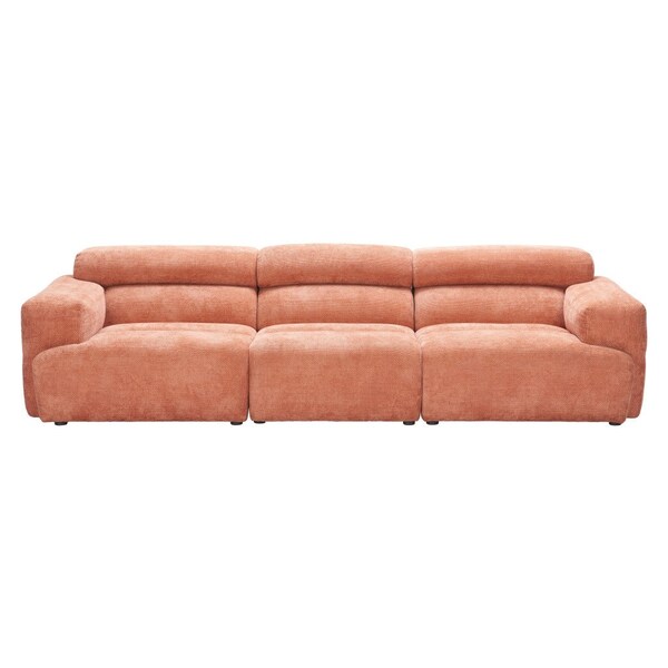 Homeroots 108" Orange Manufactured Wood Sofa 632704 - main